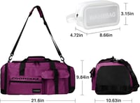 Nike Sporttáska 37L - Cipőtartós, Vízálló Rekeszes Utazótáska, Lila 2