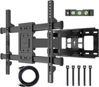 Bontec TV Fali Tartó 32-80 Colos Lapos és Ívelt Képernyőkhöz, Dönthető-Forgatható, 60 kg Teherbírás, VESA 600x400 mm Kompatibilis 1
