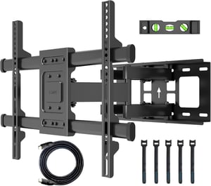 Bontec TV Fali Tartó 32-80 Colos Lapos és Ívelt Képernyőkhöz, Dönthető-Forgatható, 60 kg Teherbírás, VESA 600x400 mm Kompatibilis