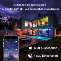 OUSIDE RGB LED Reflektor Szett, 2 db 100W Bluetooth Kültéri Világítás, IP66 Vízálló, 15000 Lumen, Színváltós Hangulatfény Kertbe, Erkélyre 4