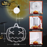 Yeeteesy Halloween Dekorációs Ablakfény - Tökök és Pókok Mintájú Meleg Fehér LED Világítás Beltérre és Kültérre, Elemes Működés, Bambusz Üve 7