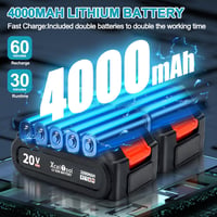 Mini Elektromos Láncfűrész 8 Colos, 2x2000 mAh Akkumulátorral, Automata Olajozóval, 2 Lánccal és Töltővel - Kézi Kerti Metszőolló Fametszésh 5