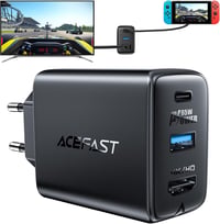 ACEFAST 65W GaN USB-C gyorstöltő 4K HDMI kimenettel, 100W kábellel - MacBook, iPad, Switch kompatibilis 1