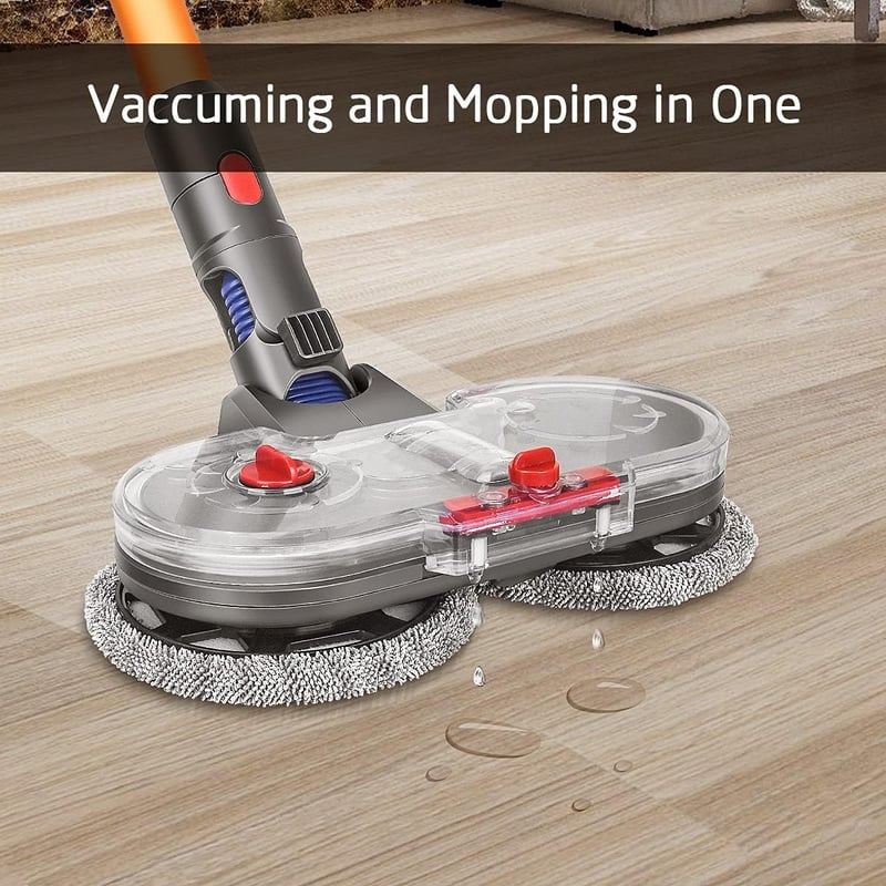 DrRobor Elektromos Felmosó Adapter Dyson V15 V11 V10 V8 V7 Porszívókhoz - Víztartályos Feltét 12 Mosható Mopfejjel