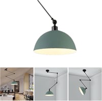 YNDD Vintage Mennyezeti Függőlámpa - Állítható Magasságú Fém Csillár E27 Foglalattal, Elforgatható Karral, Konyha, Étkező, Nappali Világítás 1