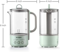 Buydeem K314 mini utazó vízforraló - 0,7L rozsdamentes acél és Schott üveg 3