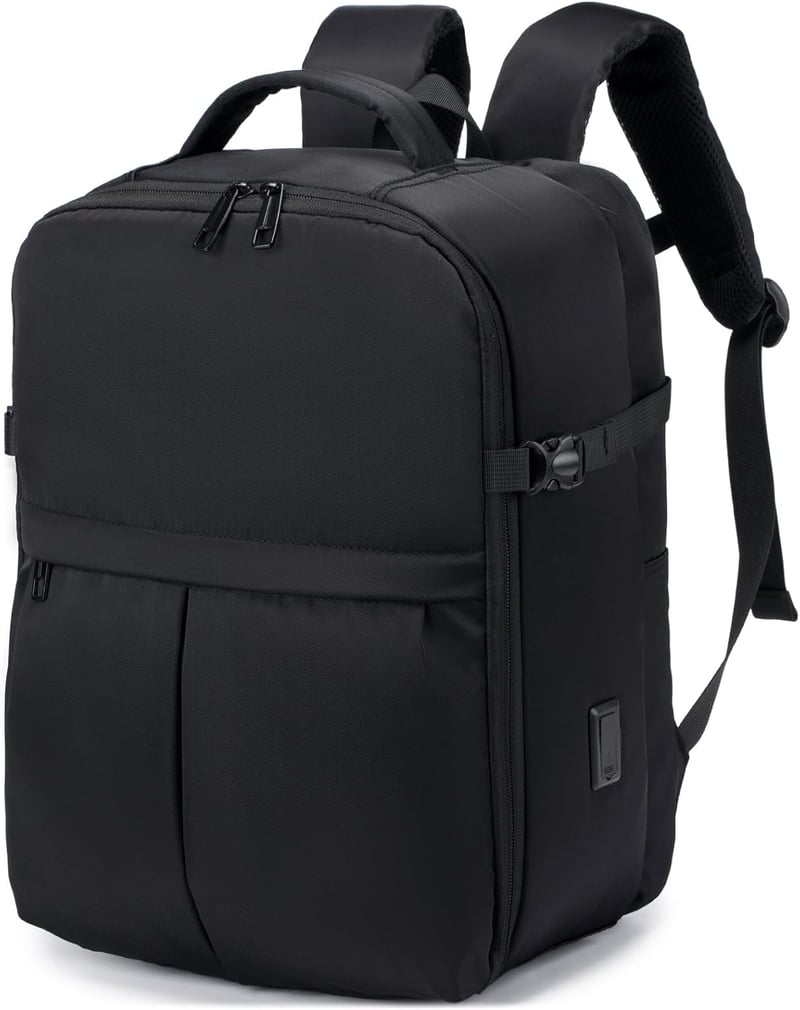 BAGZY Vízálló Wizz Air Kézipoggyász Hátizsák 40x30x20 cm, USB-vel, 15,6" Laptoptartóval, Szürke