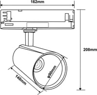 LED spotlámpa 30 W-os sínes spotlámpa 3 fázisú áramsínekhez 2800 lm Meleg fehér 3000 K 2