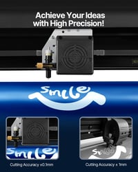 VEVOR Vinyl Vágógép 720mm Adagolási Szélességgel, 800mm/s Sebességű Fóliavágó Plotter, 3mm Vágási Vastagság, Signcut & Signmaster Szoftverre 6