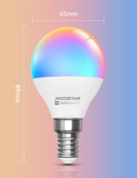 Aigostar E14 Mesh okos izzó Alexa-kompatibilis RGB LED 4db távirányítóval - 6.5w 4 Stück, G45 E14 7