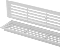 Fehér ABS Szellőzőrács 450x92mm - Ajtó és Kipufogó Rács, Négyzet Alakú 4