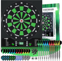 CyeeLife Elektronikus Darts Tábla LCD Kijelzővel - 34 Játék, 355 Variáció, Német Hangvezérléssel - 12 Puha Nyíl, 24 Toll, 50 Hegy, USB Töltő 8
