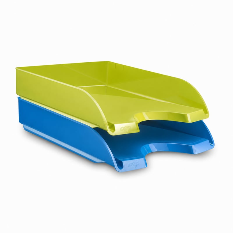 CEP Energy Gloss set uredskih ladica za dokumente – Raznobojne ladice za formate A4 i 24x32 cm, stolni organizator papira, set od 2 komada