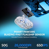 VGN GAMEPOWER Attack Shark X6 Vezeték Nélküli Gamer Egér, 49g Ultrakönnyű, RGB Töltőállomás, 26000DPI, PixArt PAW3395, 3 Csatlakozási Mód, 2 5