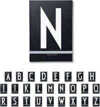 Design Letters A-Z Fekete Keményfedelű Jegyzetfüzet Rugalmas Zárószalaggal, A5 1