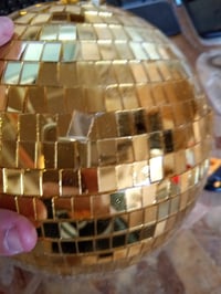 Glob disco Boland Disco Fever 20 cm, decorațiune petrecere aurie - Defect - plăcuțe aurii desprinse (stare: vezi a 2-a imagine) 2
