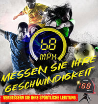 NET PLAYZ Futball Radar Sebességmérő - Edzőfelszerelés Sebességérzékelővel, Állítható Szögű Sporteszköz Futball, Golf, Baseball és Más Sport - Black, M 2