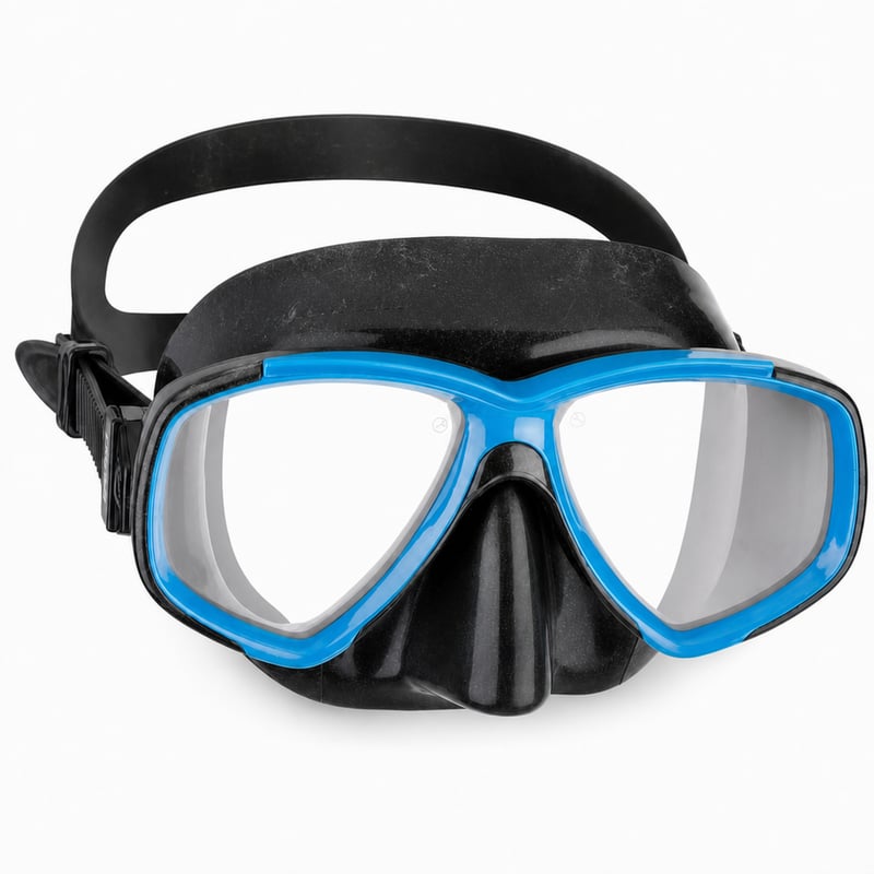 Cressi Perla + Mexico set za ronjenje s maskom i disalicom – crno/plavo, veličina za odrasle, oprema za snorkeling — Korišteno (stanje: vidi 2. sliku)