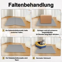 Mucek Macska Alom Alátét Szőnyeg 90x60 cm - Dupla Rétegű Vízálló Méhsejt Mintás Macskaalom Felfogó Szürke 7