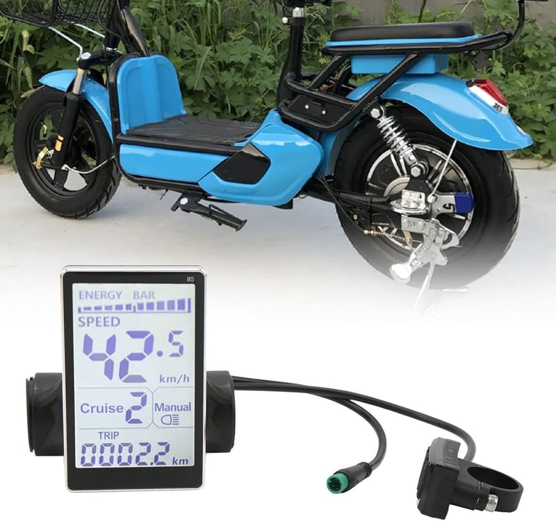 Yosoo univerzális vízálló e-bike LCD kijelző, 24-60V, 5 pólusú