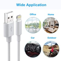 iPhone Lightning töltőkábel szett, 3db 2m MFi tanúsított, iPhone 14-6s/iPad/AirPods 7