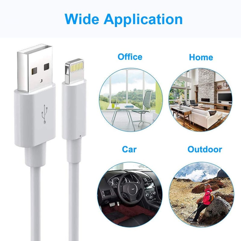 iPhone Lightning töltőkábel szett, 3db 2m MFi tanúsított, iPhone 14-6s/iPad/AirPods