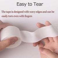 GTAGKOMMEN Sporttape 4 Tekercs Öntapadós Sportszalag 2,5cm x 10m - Bőrbarát, Könnyen Téphető Fehér Kötésszalag Futballhoz, Mászáshoz, Kézila 6