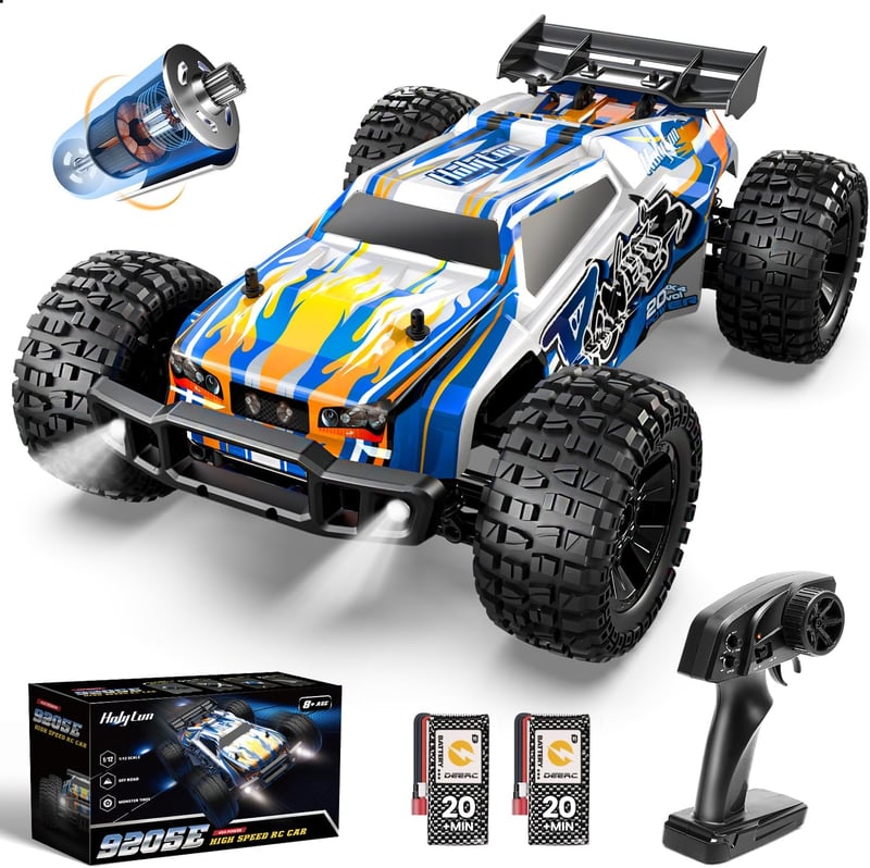 DEERC 9205E RC Autó 1:10 Távirányítós Terepjáró 48 km/h Sebességű 4WD Monster Truck Buggy 2 Akkumulátorral, 100m Hatótávolsággal