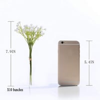 Veryhome 10 db Művirág Gypsophila Csokor - Fehér Műbabafű Dekoráció Esküvőre, Lakásba, DIY Virágkötészethez - Élethű, Tartós (Váza nélkül) 4