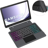 Samsung Galaxy Tab A9+ tok QWERTZ billentyűzettel - 7 színű háttérvilágítás, trackpad, állvány (11") 5