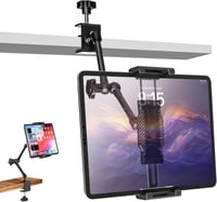 woleyi Asztali Tablet Tartó - Állítható Fém Karral, Asztalra és Szekrényre Szerelhető, 6-14,6 Colos Készülékekhez, iPad, Galaxy Tab, Switch 1