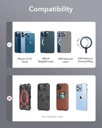 ESR HaloLock Mini mágneses powerbank iPhone-hoz, 5000 mAh, állvánnyal, fehér 7