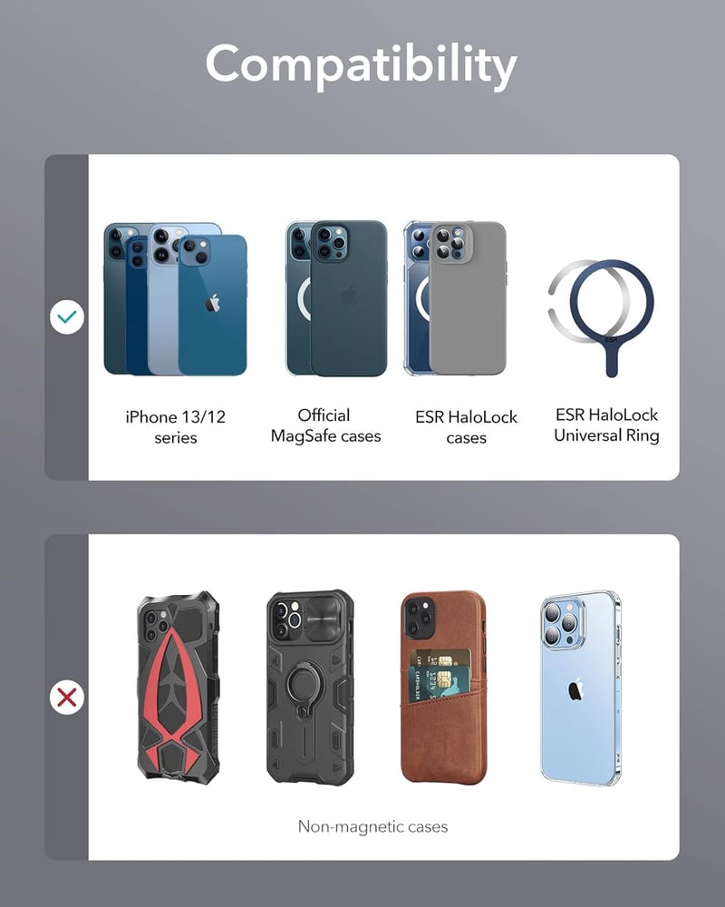 ESR HaloLock Mini mágneses powerbank iPhone-hoz, 5000 mAh, állvánnyal, fehér