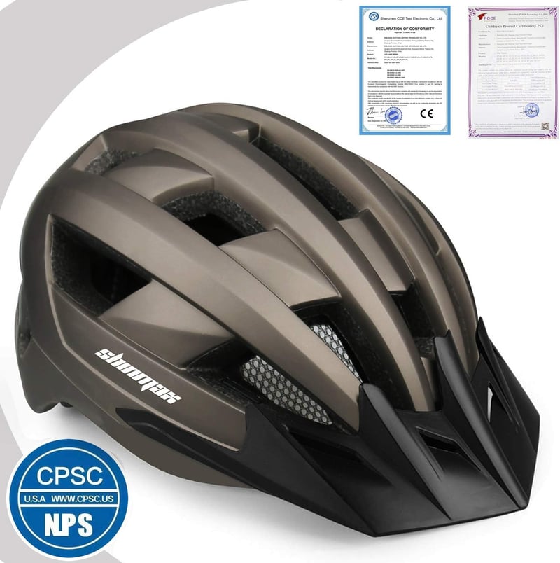 Shinmax LED-es MTB sisak levehető szemüveggel, 57-62 cm