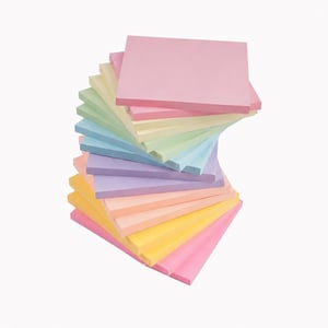MIUTME Samoljepljivi blok za bilješke, 15 komada, 75x75 mm, u 8 pastelnih boja – Sticky Notes podsjetnici za ured i školu (umjesto 16 komada, 15 komada)