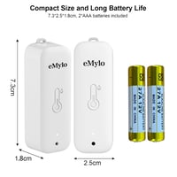 eMylo Zigbee Hőmérséklet és Páratartalom Érzékelő - Tuya Smart Kompatibilis Vezeték Nélküli Mérő Riasztással és Adattárolással - Alexa és Go 8