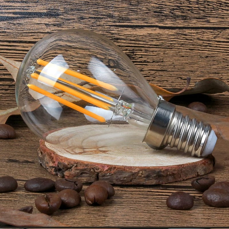 LED Filament E14 G45 Izzó - 6W Vintage Meleg Fehér 3000K 750lm - Halogén 60W Helyettesítő - Nem Szabályozható - 6 db Csomag