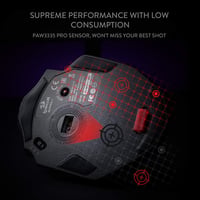 Redragon M686 Vampire Elite vezeték nélküli gamer egér, 16000 DPI, 45 órás üzemidő, programozható makrók, RGB háttérvilágítás, PC/laptop kom 10