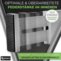Kamoro bambusz fiók osztó rugós rögzítéssel 30,5-43,5 cm szürke 4 db 6