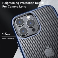 iPhone 13 Pro Max Átlátszó-Kék Szilikon Tok Szürke Csíkos Mintával 3
