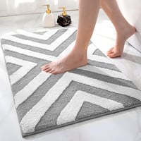 DEXI sötétszürke csúszásmentes fürdőszobaszőnyeg 50x80 cm, extra puha 1