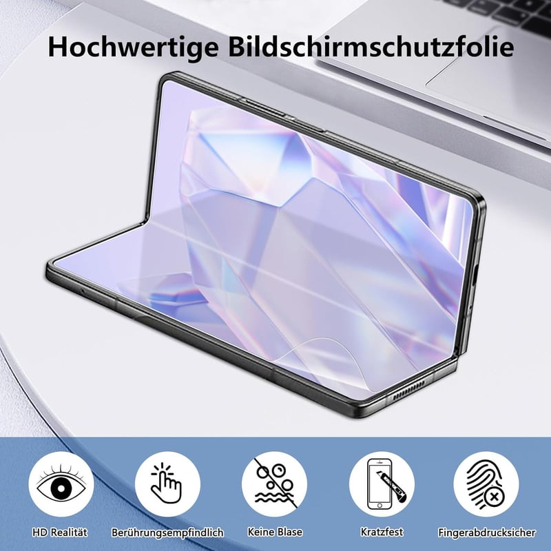 Samsung Galaxy Z Fold 5 Prémium Képernyővédő Szett - 2db TPU Fólia és HD Üveg