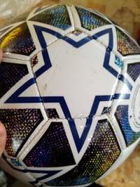 Minge de fotbal Hy-Pro UEFA Champions League, mărimea 5, alb/albastru/verde, produs licențiat oficial, pentru antrenament și meciuri, pentru copii și adulți 2
