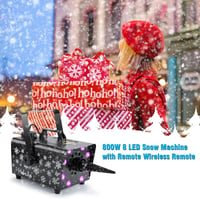 HAKUTA 800W Hógép 8 RGB LED Világítással, 13 Színmóddal és 2 Távirányítóval - Esküvőkre, Partikra, Halloweenre, Karácsonyra, Színpadi Előadá 5
