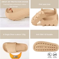 Cozislides Felhő Papucs - Csúszásmentes Gumi Házicipő Khaki 38/39 EU 3