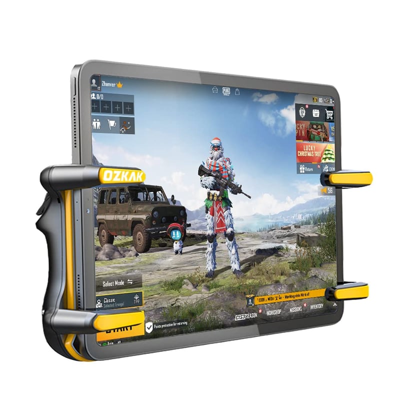 PUBG Mobile játékvezérlő iPadhez és Androidhoz - 4 ravasz, 6 ujjas joystick, gyorstüzelés