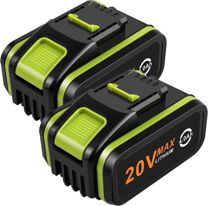 ASUNCELL 20V 4.0Ah Li-Ion Akkumulátor Csomag (2db) - Worx Elektromos és Kerti Szerszámokhoz - Kompatibilis WA3553 WA3551.1 WA3572 Modellekke