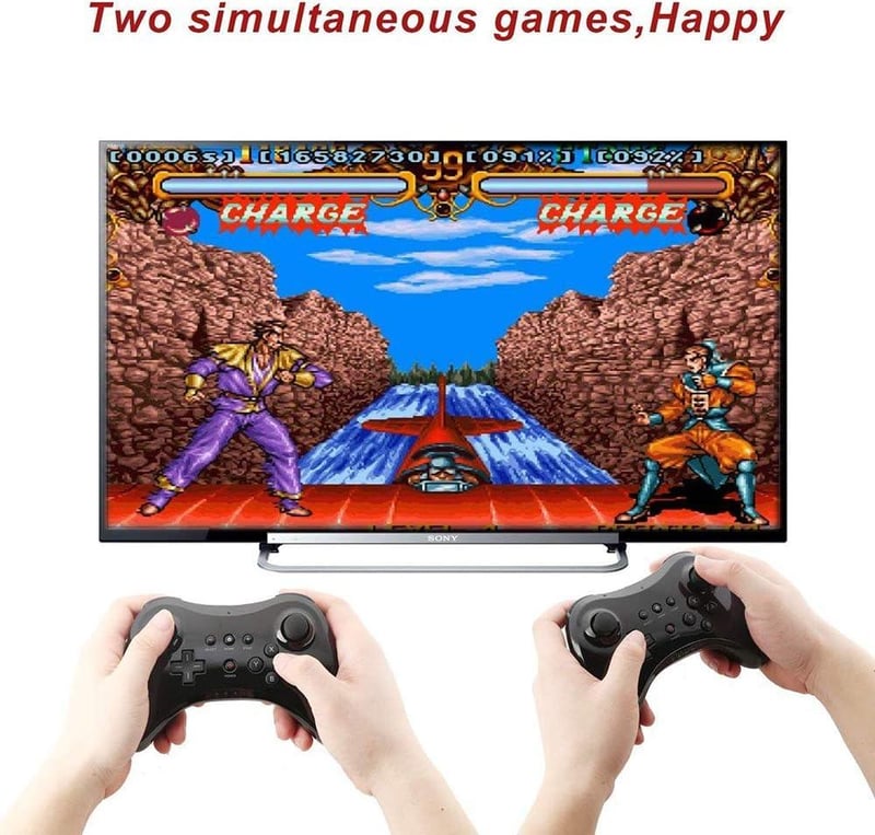 Wii U Pro Kontroller - Fekete Vezeték Nélküli Ergonomikus Gamepad