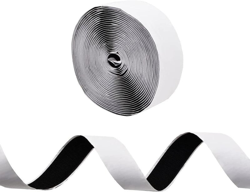 Erős fekete tépőzár tekercs 5m, 30mm széles nylon szalag