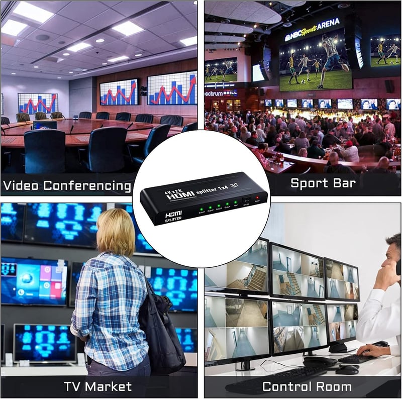 4K HDMI Elosztó 1 be 4 ki - Xbox, HDTV, Projektor kompatibilis